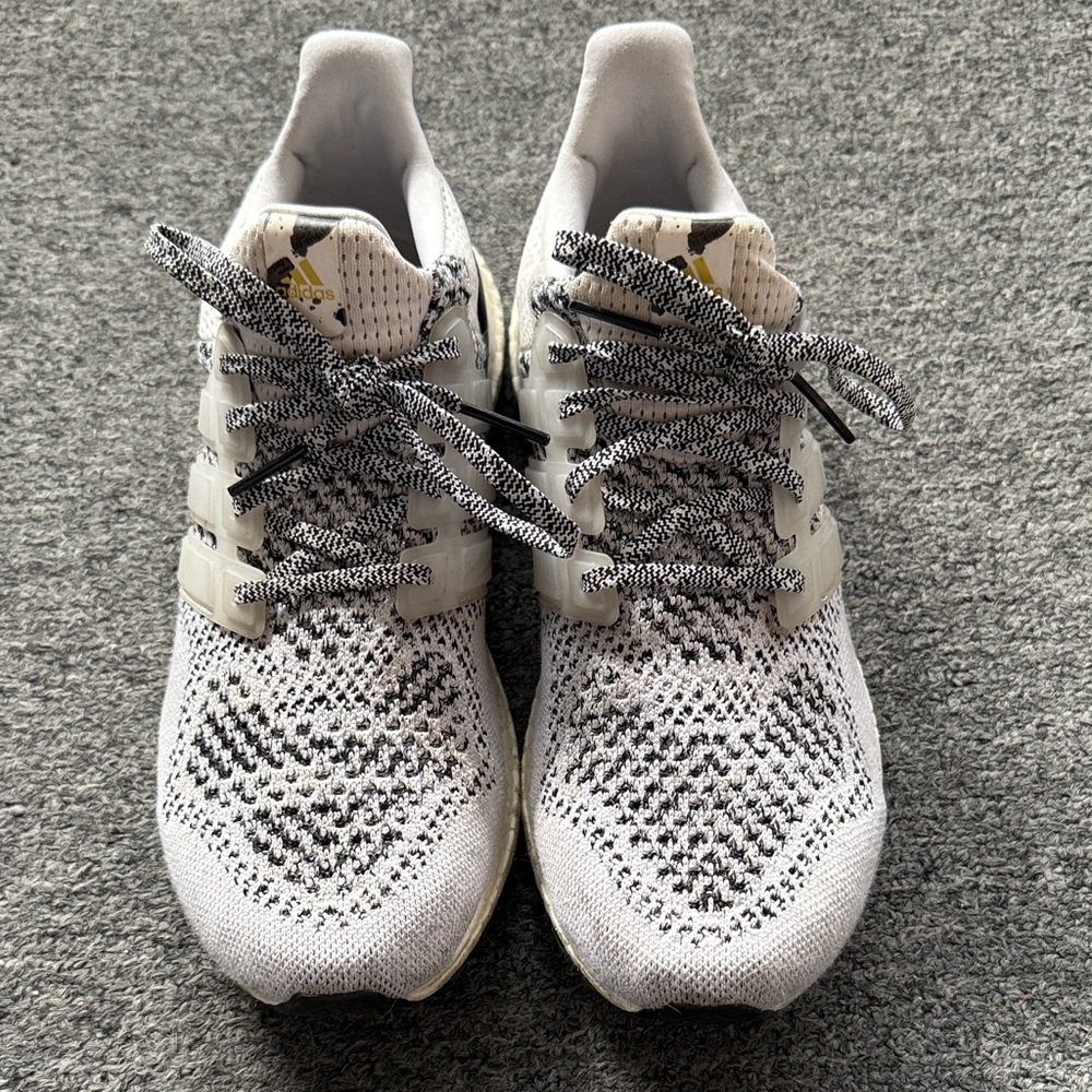 Adidas Ultraboost White and Gray Running Shoes
